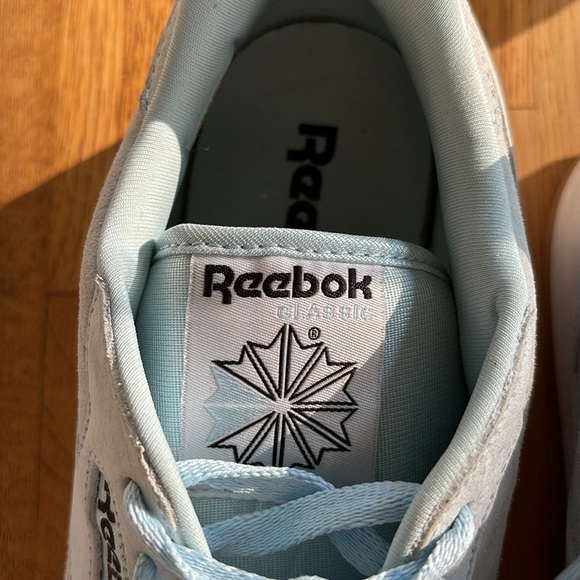 Reebok Men’s Leather (Suede) Classic Style Shoes Light Blue Sz 12- Never Worn - Picture 3 of 6